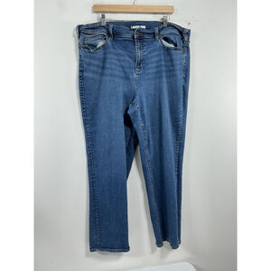 Womans Excellent Condition Lands End Blue Jeans 22 W